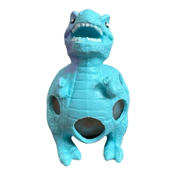 Pair of 3" Squeeze Ball Mesh Dinosaur Toys Anti Stress Dinosaurs - Picture 6 of 8